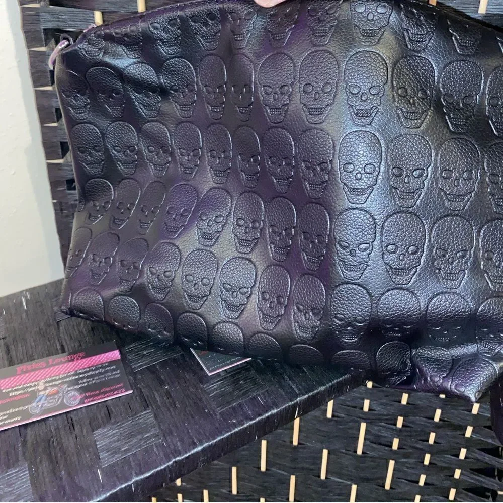 Skull and Crossbones Tote with Bonus Bag (and strap)